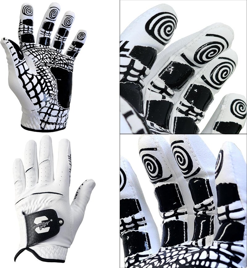 MONKEY GRIP Golf Glove Premium Synthetic Nonslip Spider Grip Tacky All Weather Slice Killer No Twist Left Hand - Image 4